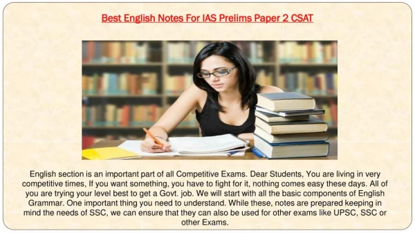 Best English Notes For IAS Prelims Paper 2 CSAT - Vocabulary