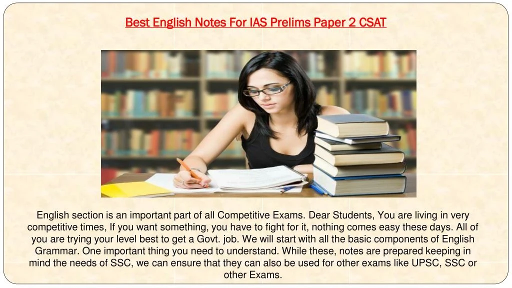 best english notes for ias prelims paper 2 csat