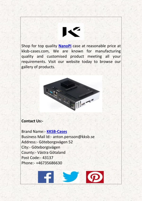 Get NanoPi Case Exclusively at KKSB CASES