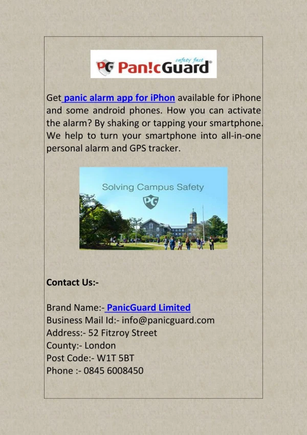 Download panic alarm app for iPhone