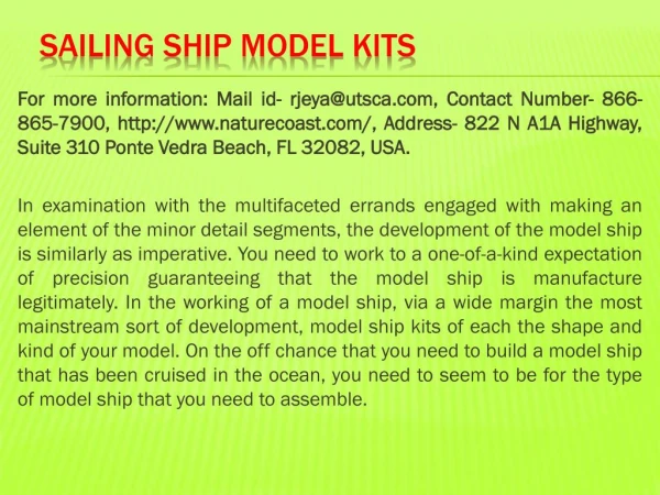 Sailing ship model kits