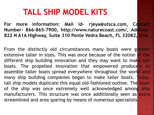 Tall ship model kits