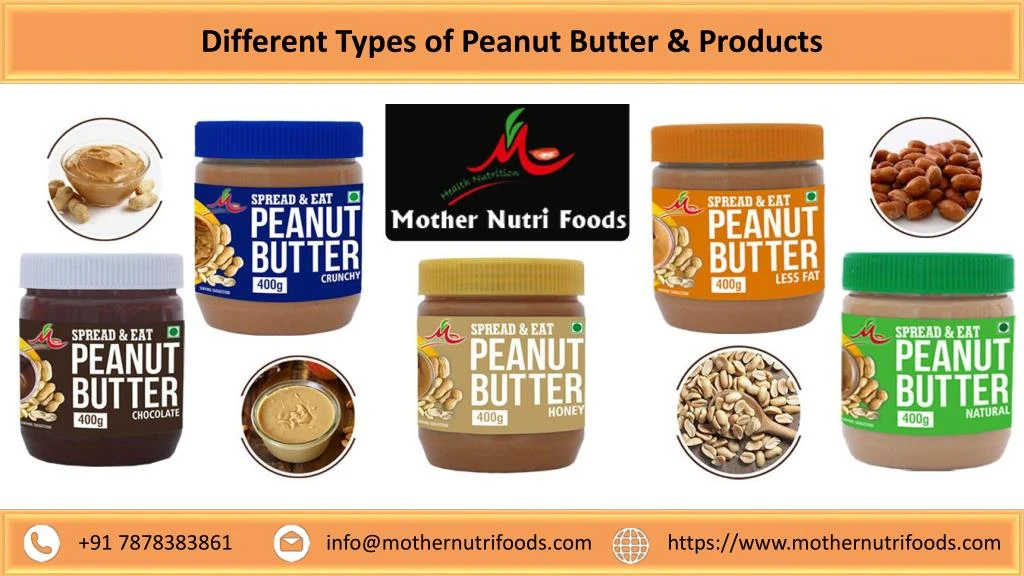 different types of peanut butter products