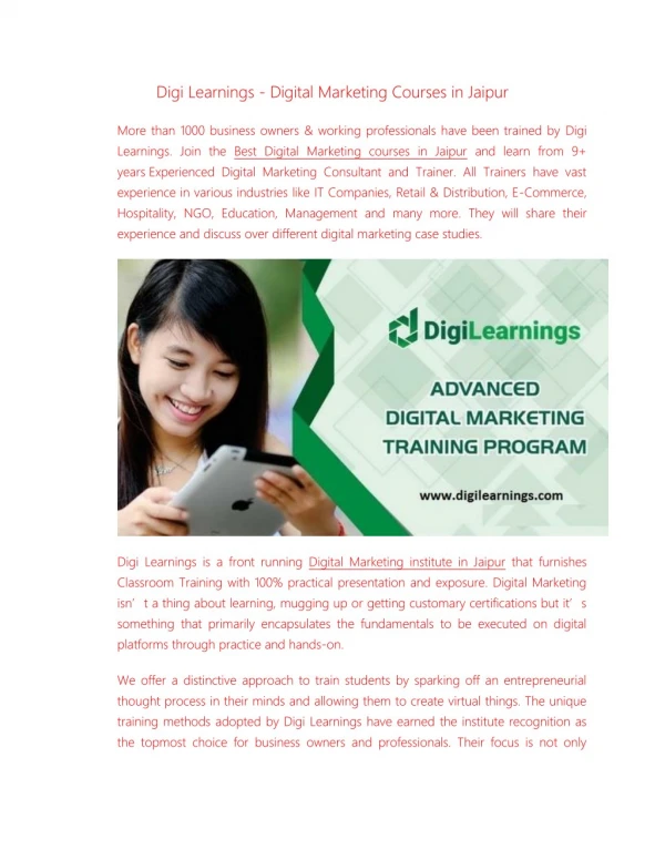 Digital Marketing Institute in Jaipur