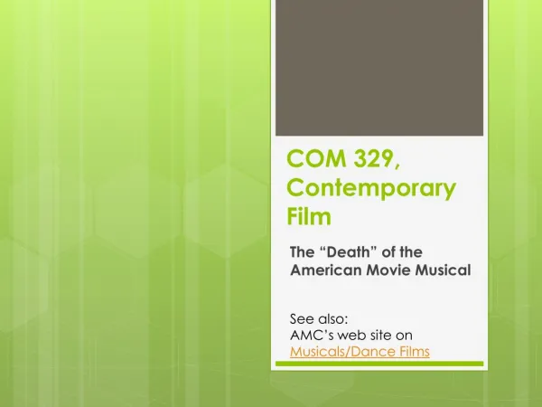 COM 329, Contemporary Film