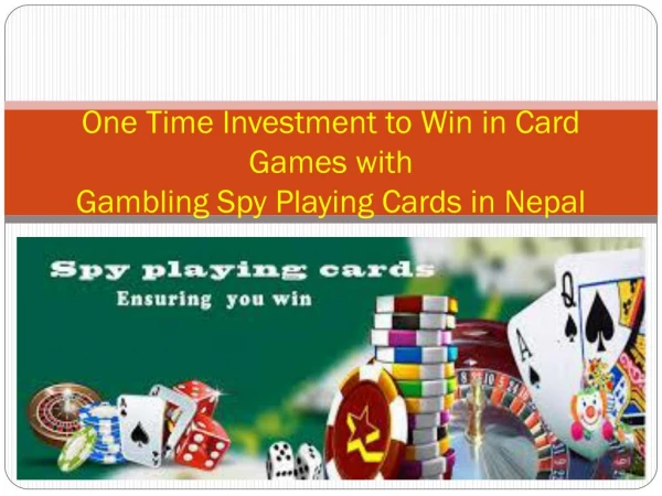 No More Lose in Card Games with Gambling Spy Playing Cards in Nepal