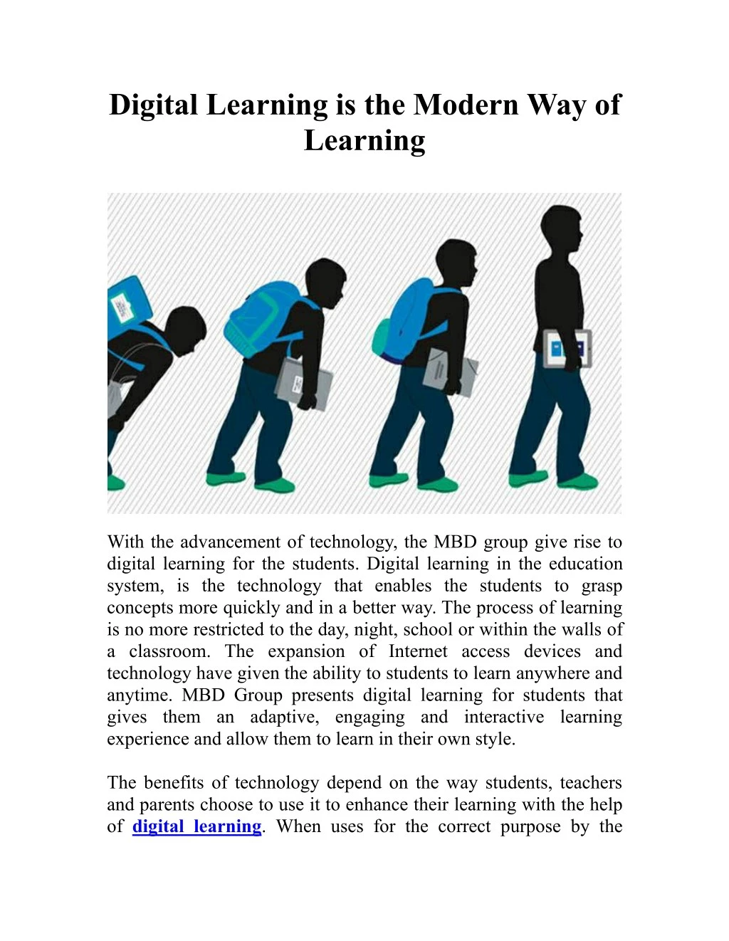 digital learning is the modern way of learning