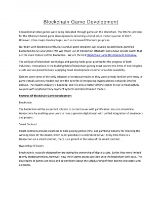 Blockchain Game Development Company - slide 1