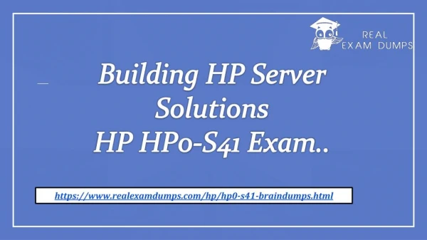 HP0-S41 Training Exam Question - Realexamdumps.com