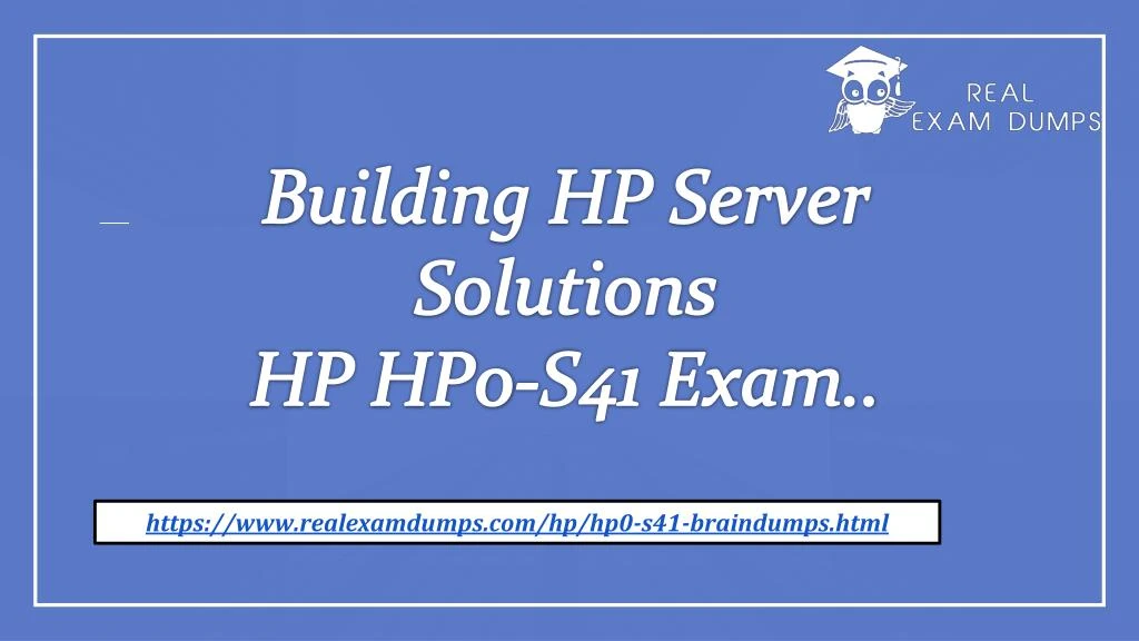 building hp server solutions hp hp0 s41 exam