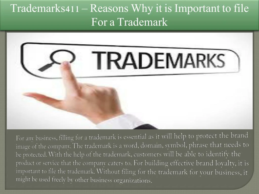 trademarks411 reasons why it is important to file