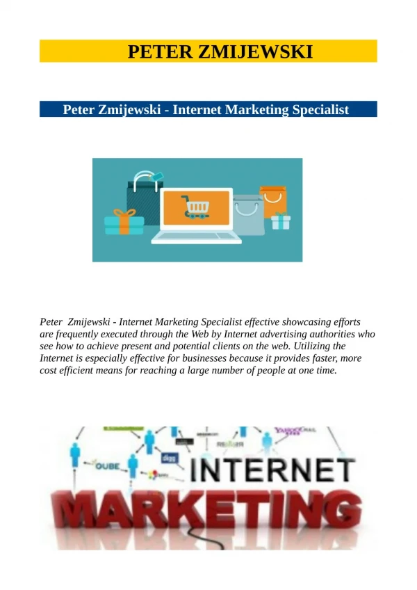 Peter Zmijewski - Internet Marketing Specialist