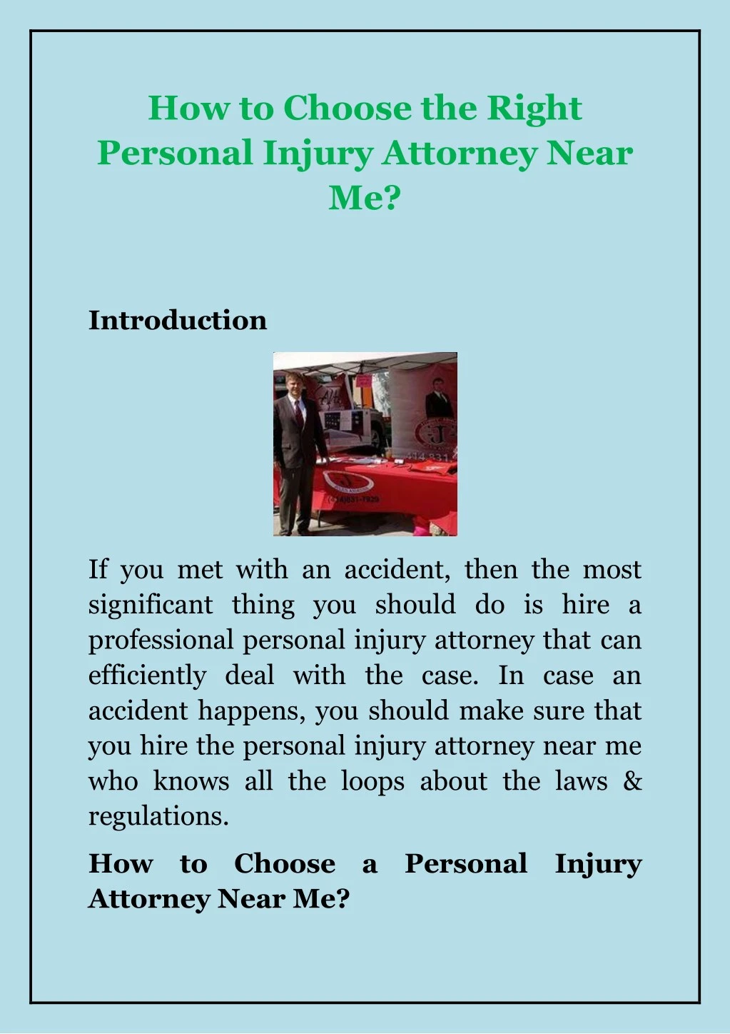 how to choose the right personal injury attorney
