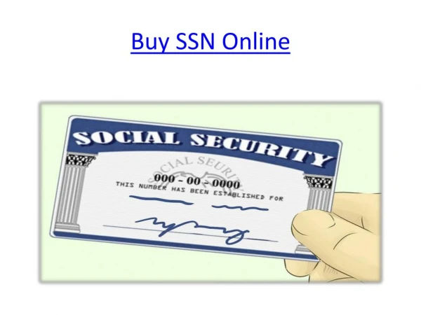 Buy SSN Online At An Affordable Price! | BestPassportsonline
