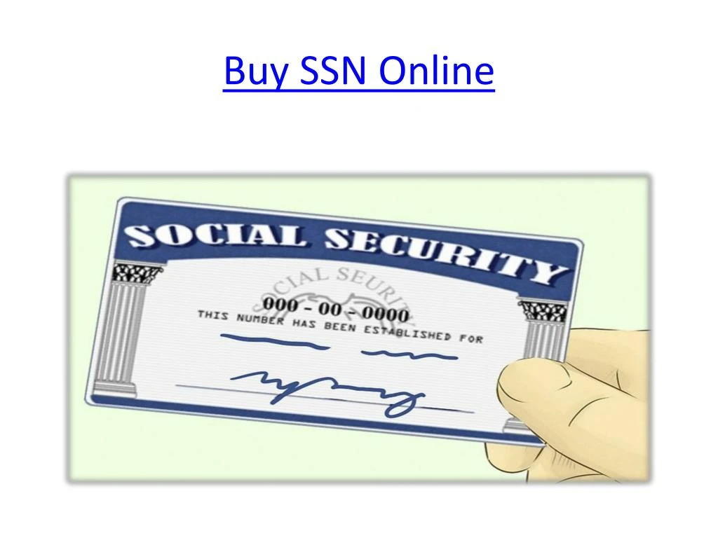 buy ssn online