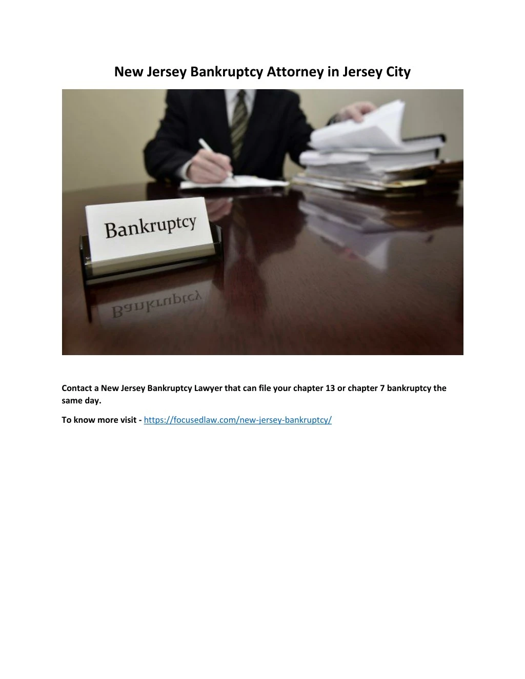 new jersey bankruptcy attorney in jersey city