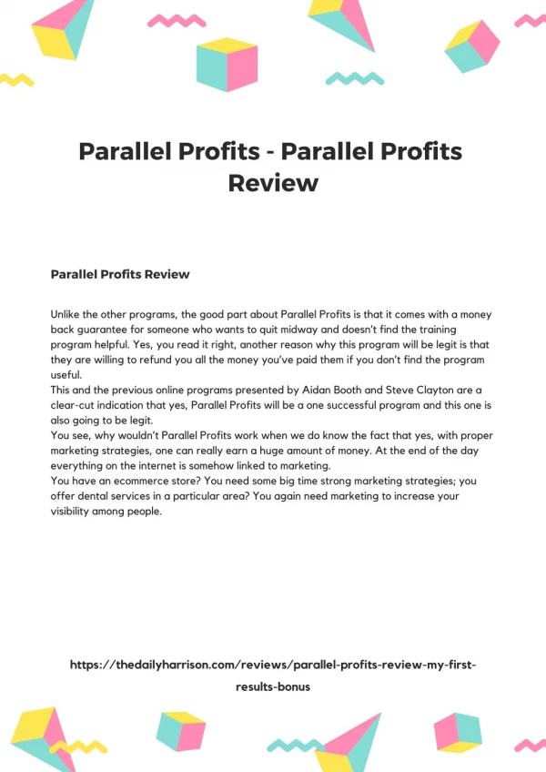 Parallel Profits - Parallel Profits Review