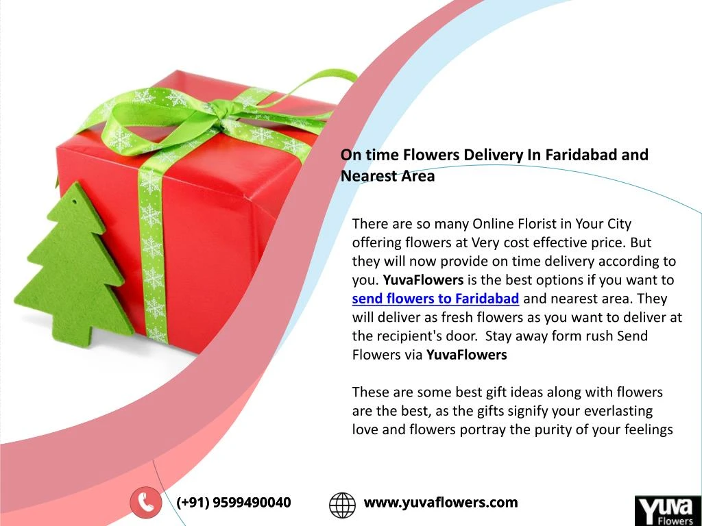 on time flowers delivery in faridabad and nearest