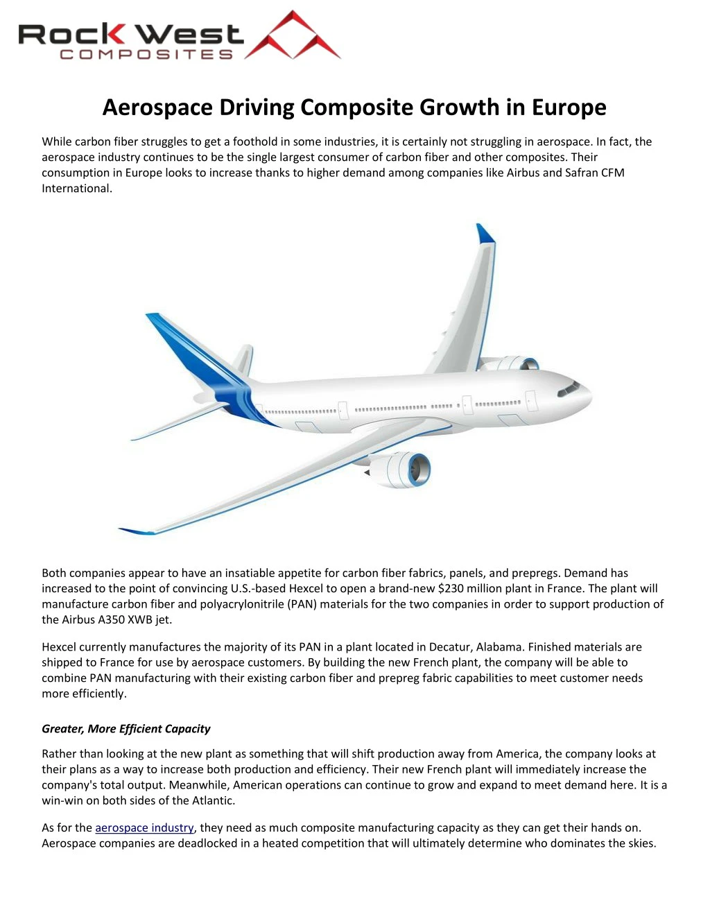 aerospace driving composite growth in europe
