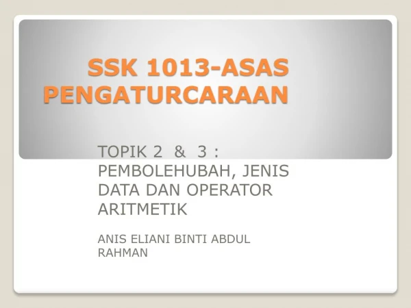 ssk 1013 asas pengaturcaraan