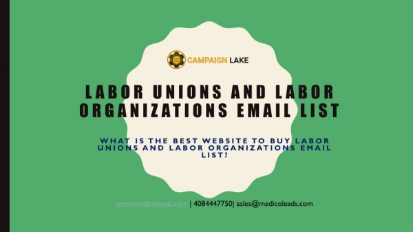 >Labor Unions and Labor Organizations Email List | Labor Union Database