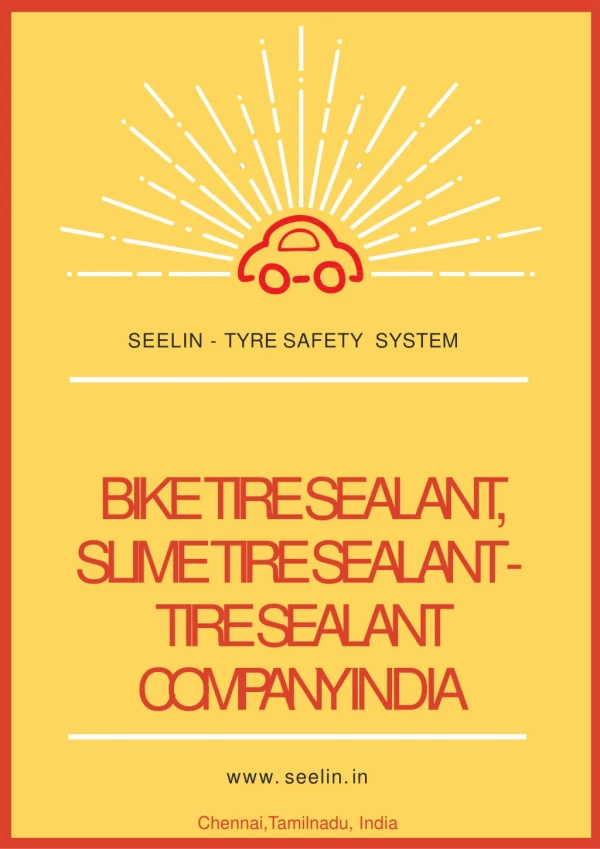 Bike Tire Sealant, Slime Tire Sealant - Tire Sealant Company India