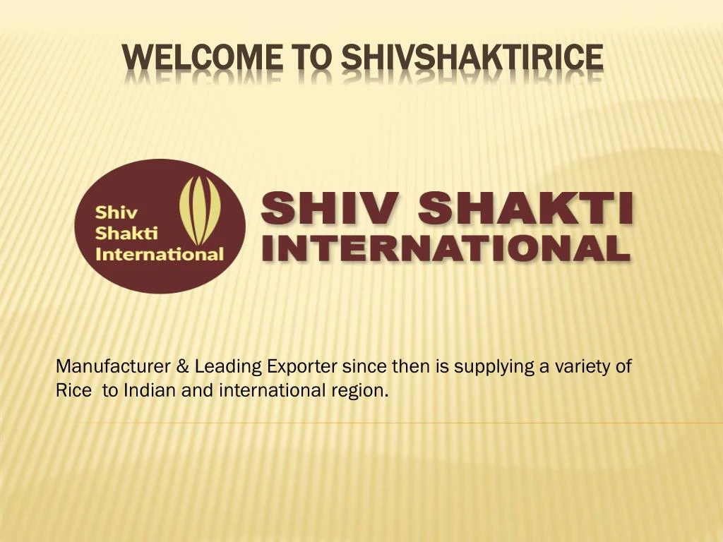 welcome to shivshaktirice