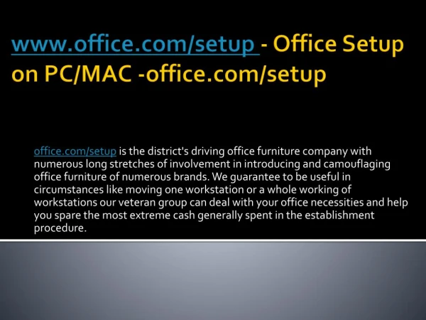 www office com setup office setup on pc mac office com setup