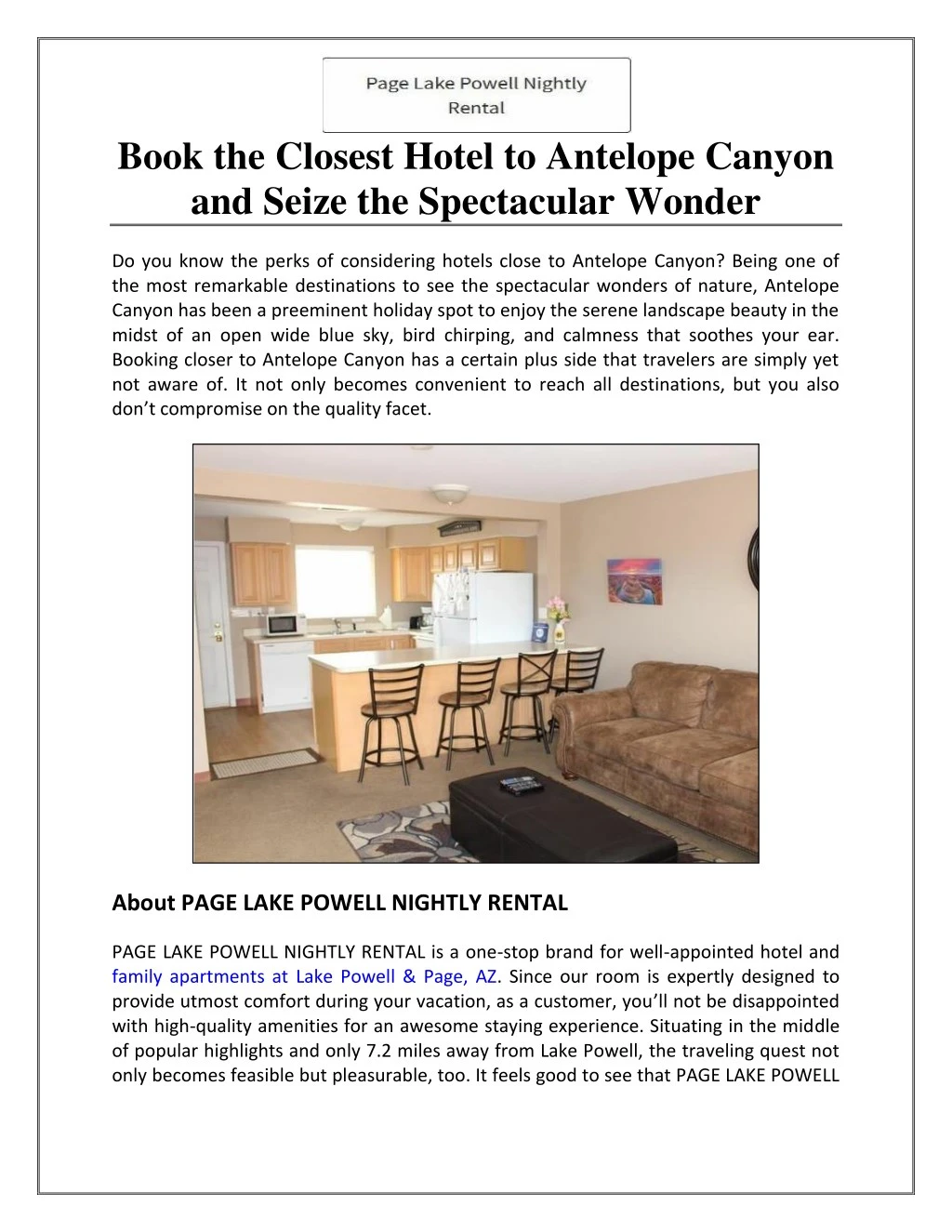 book the closest hotel to antelope canyon