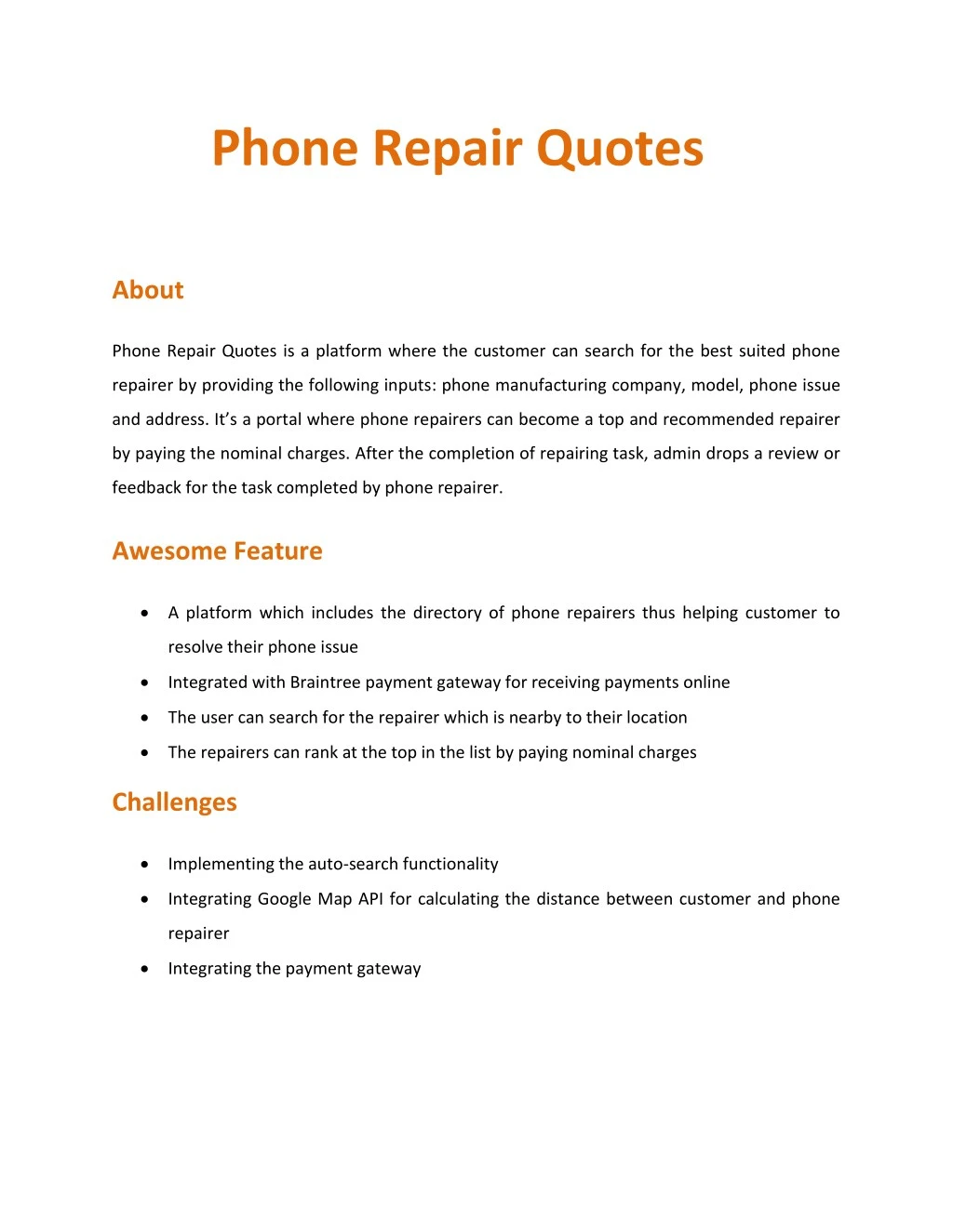 phone repair quotes