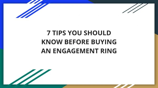 7 tips you should know before buying engagement ring online