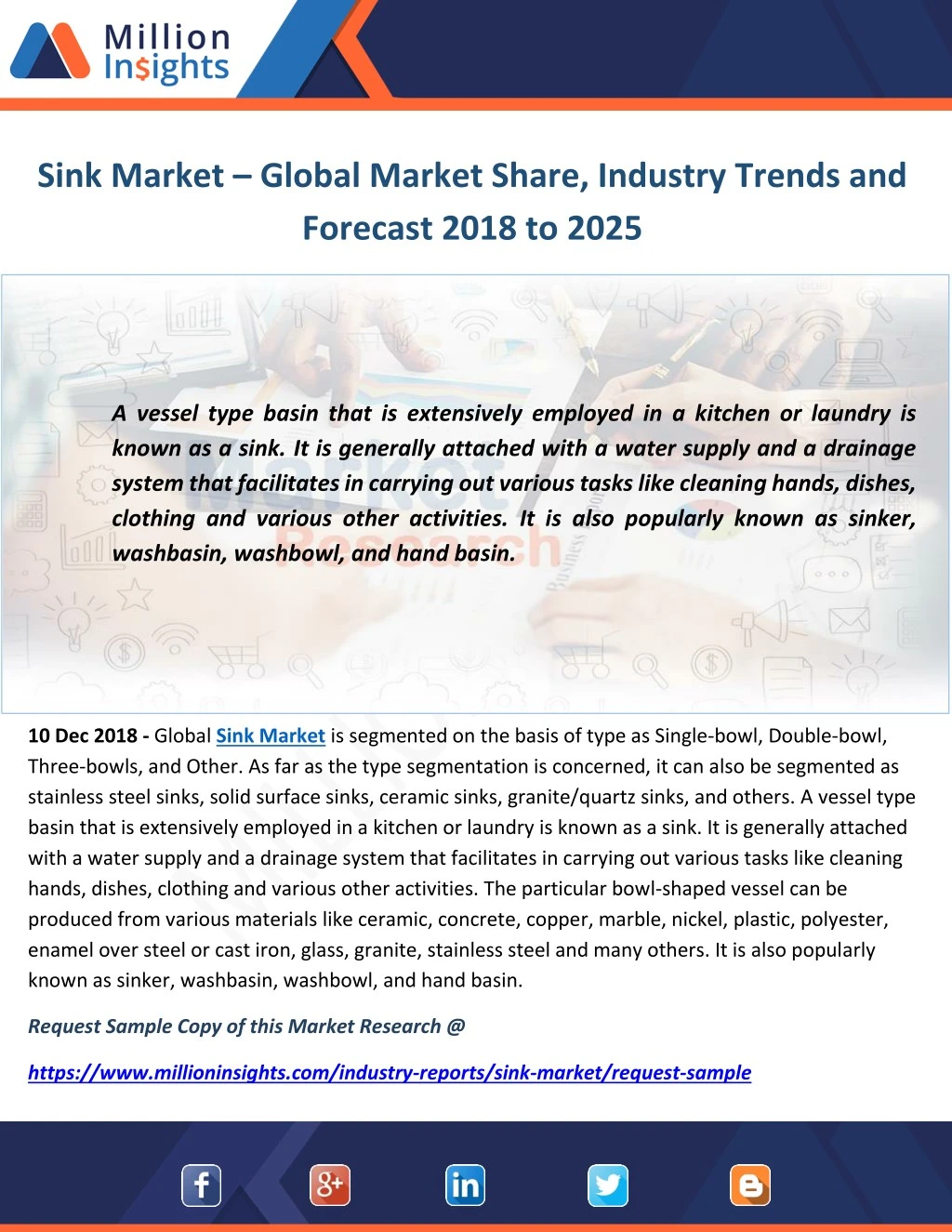 sink market global market share industry trends