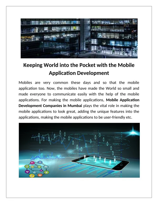 Top Mobile Application Development Companies in Mumbai