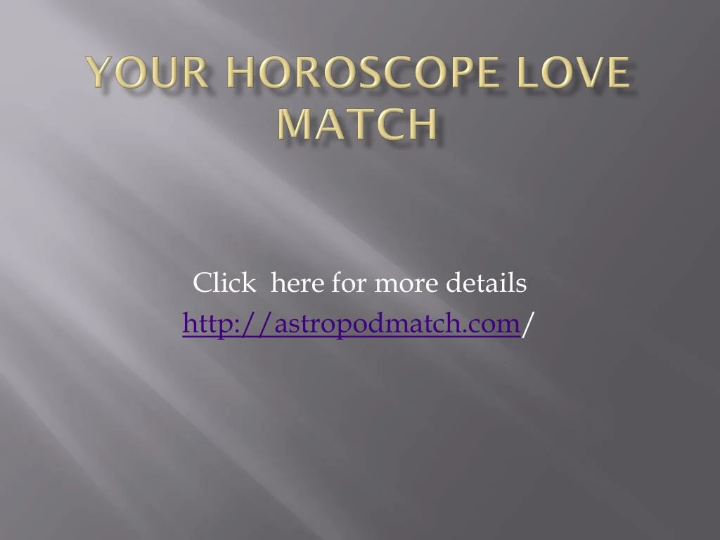 your horoscope love match