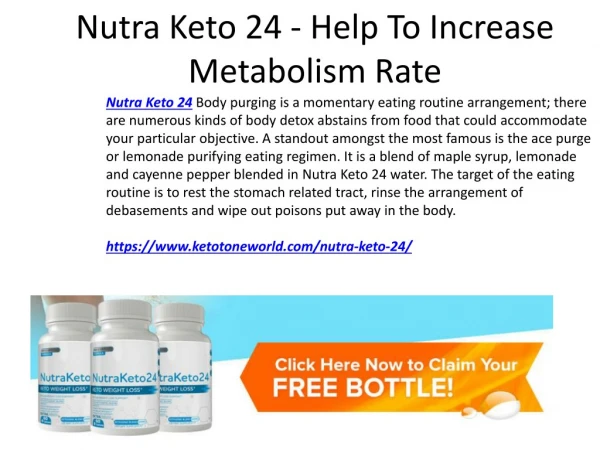 Nutra Keto 24 - Help To Increase Metabolism Rate