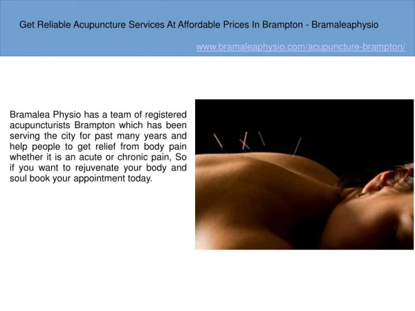 Best Acupuncture Services Brampton