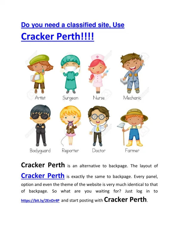 •	Secrets Your Parents Never Told You About Do You Need A Classified Site, Use Cracker Perth!!!!