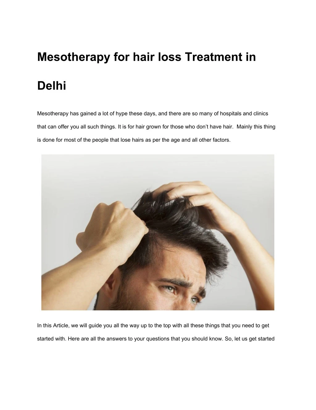 mesotherapy for hair loss treatment in