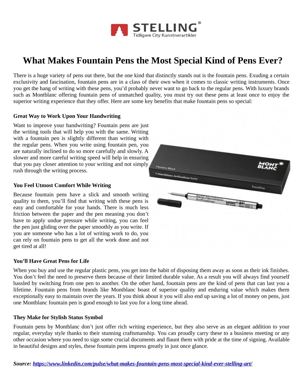 what makes fountain pens the most special kind