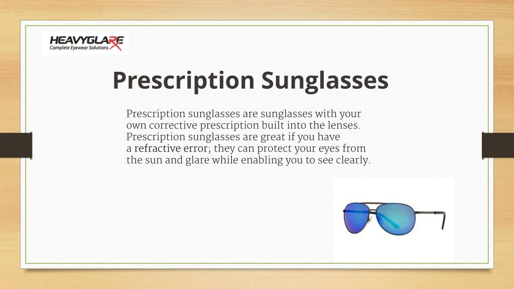 prescription sunglasses