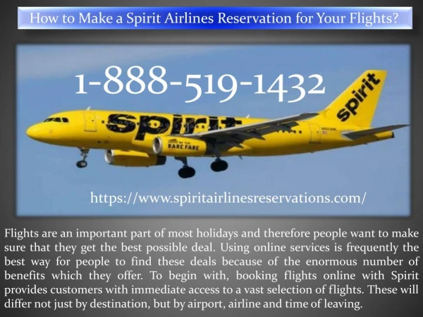 How to Make a Spirit Airlines Reservation for Your Flights?