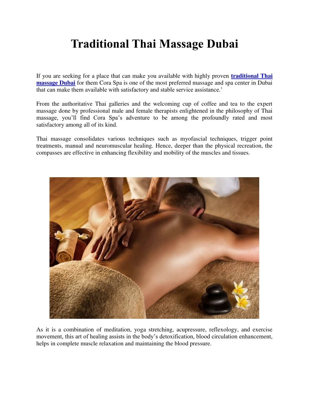 traditional thai massage dubai