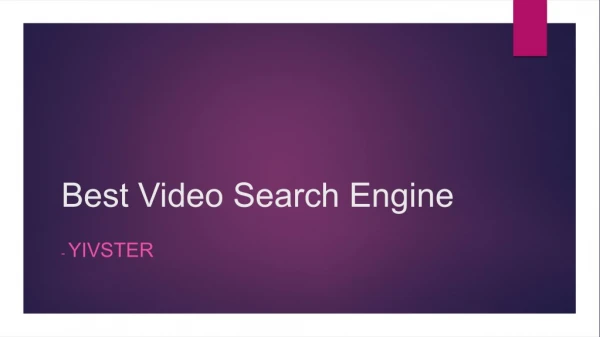 Best Video Search Engine Ever