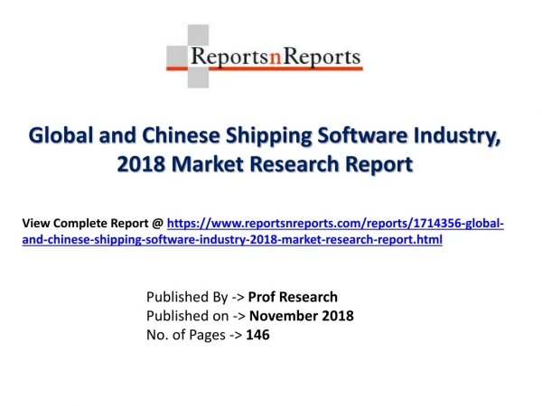 Global Shipping Software Industry with a focus on the Chinese Market