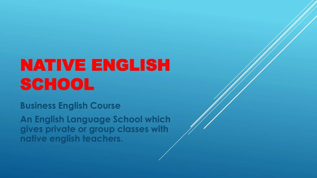 native english native english school school