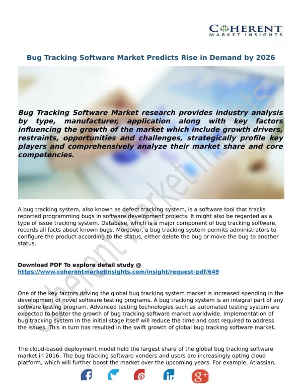 Bug Tracking Software Market Predicts Rise in Demand by 2026
