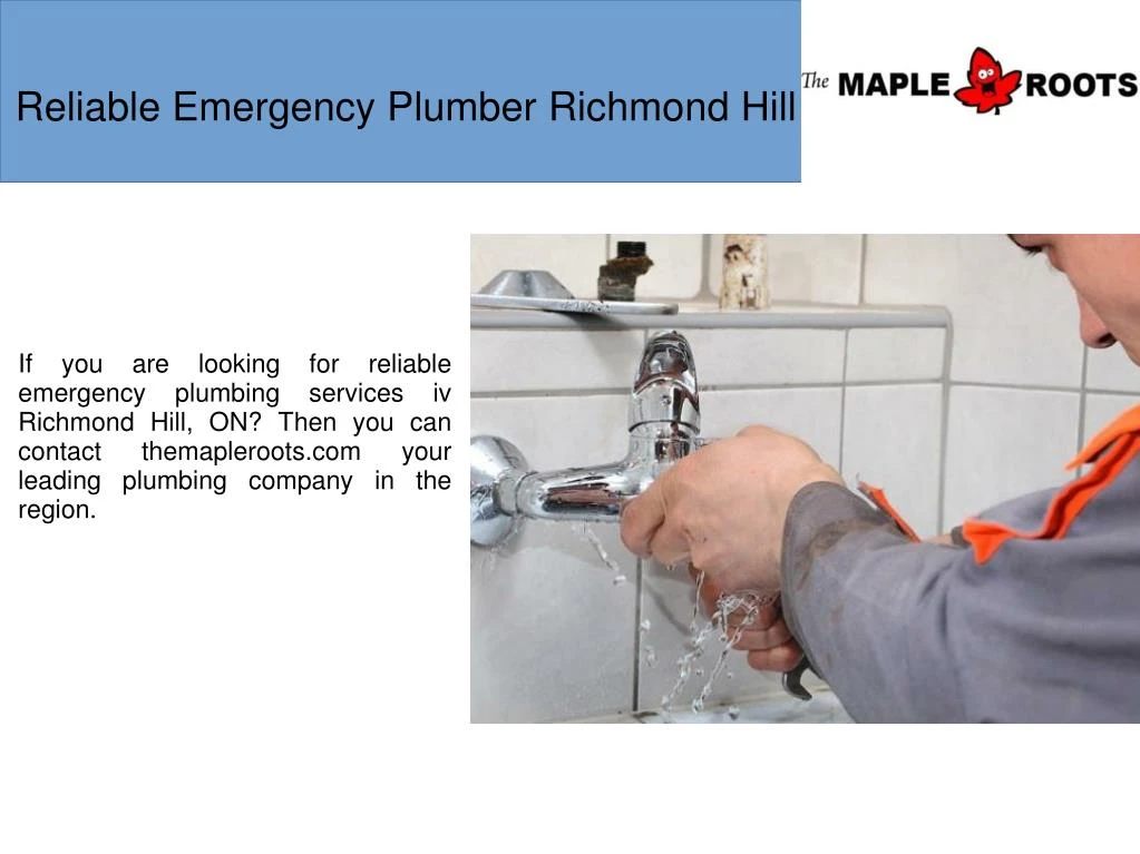 reliable emergency plumber richmond hill