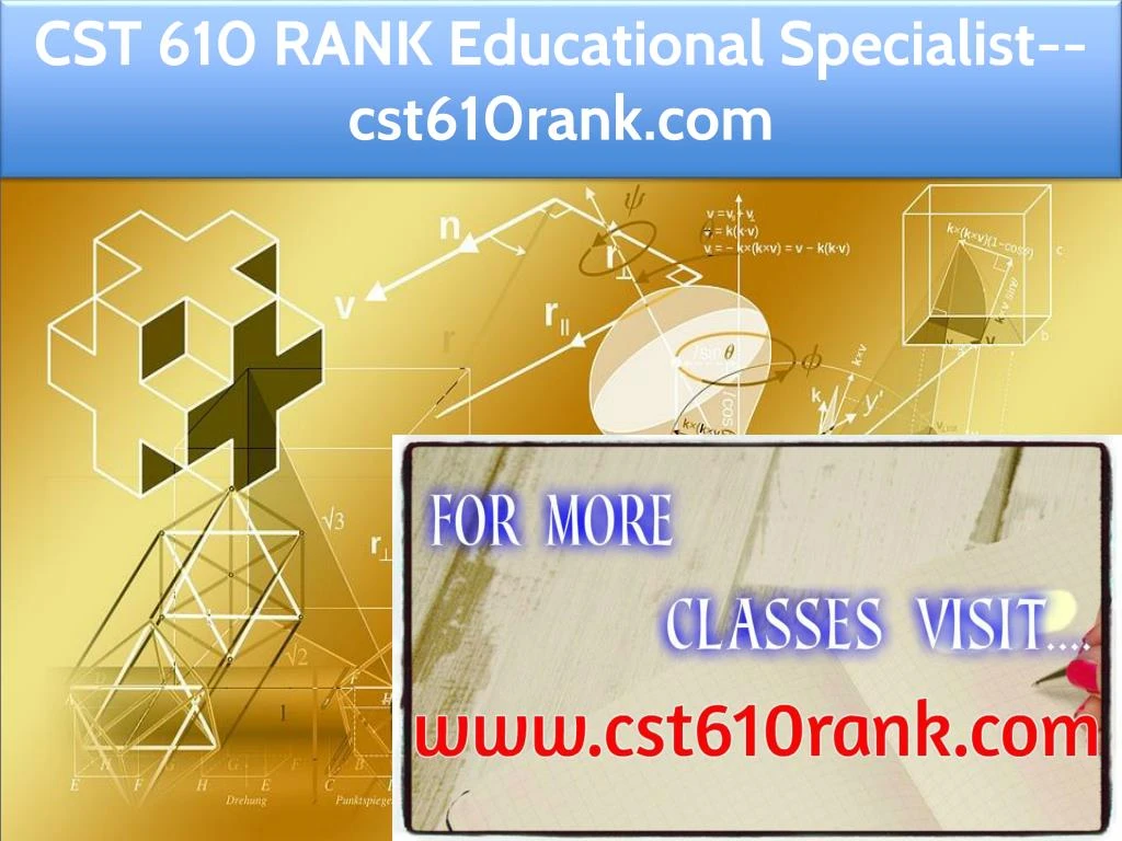 cst 610 rank educational specialist cst610rank com