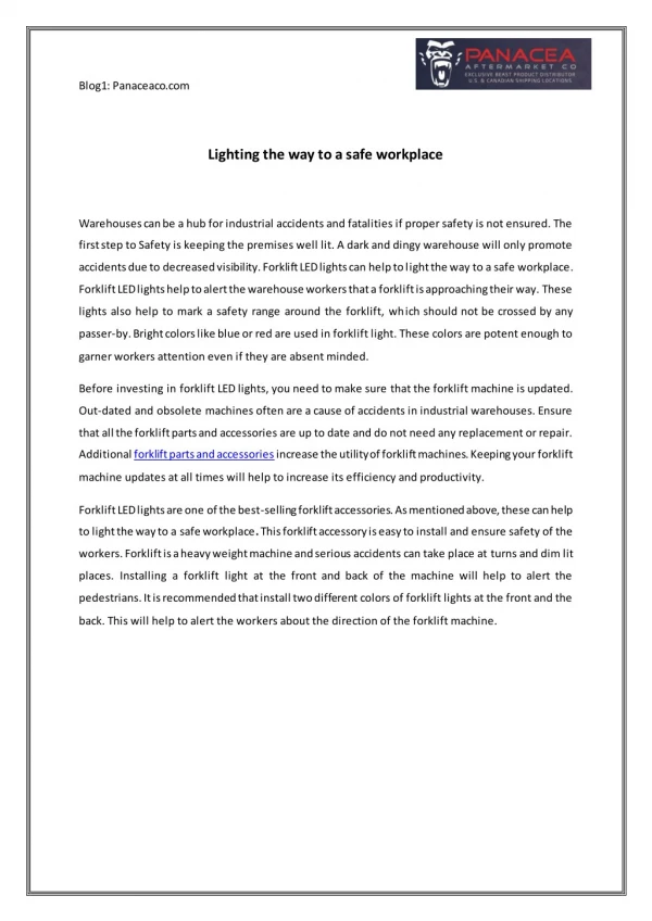 Lighting the way to a safe workplace