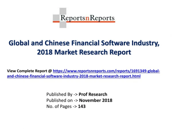 Financial Software Market Research Report Industry Forecast in-depth Insight of 2013-2023